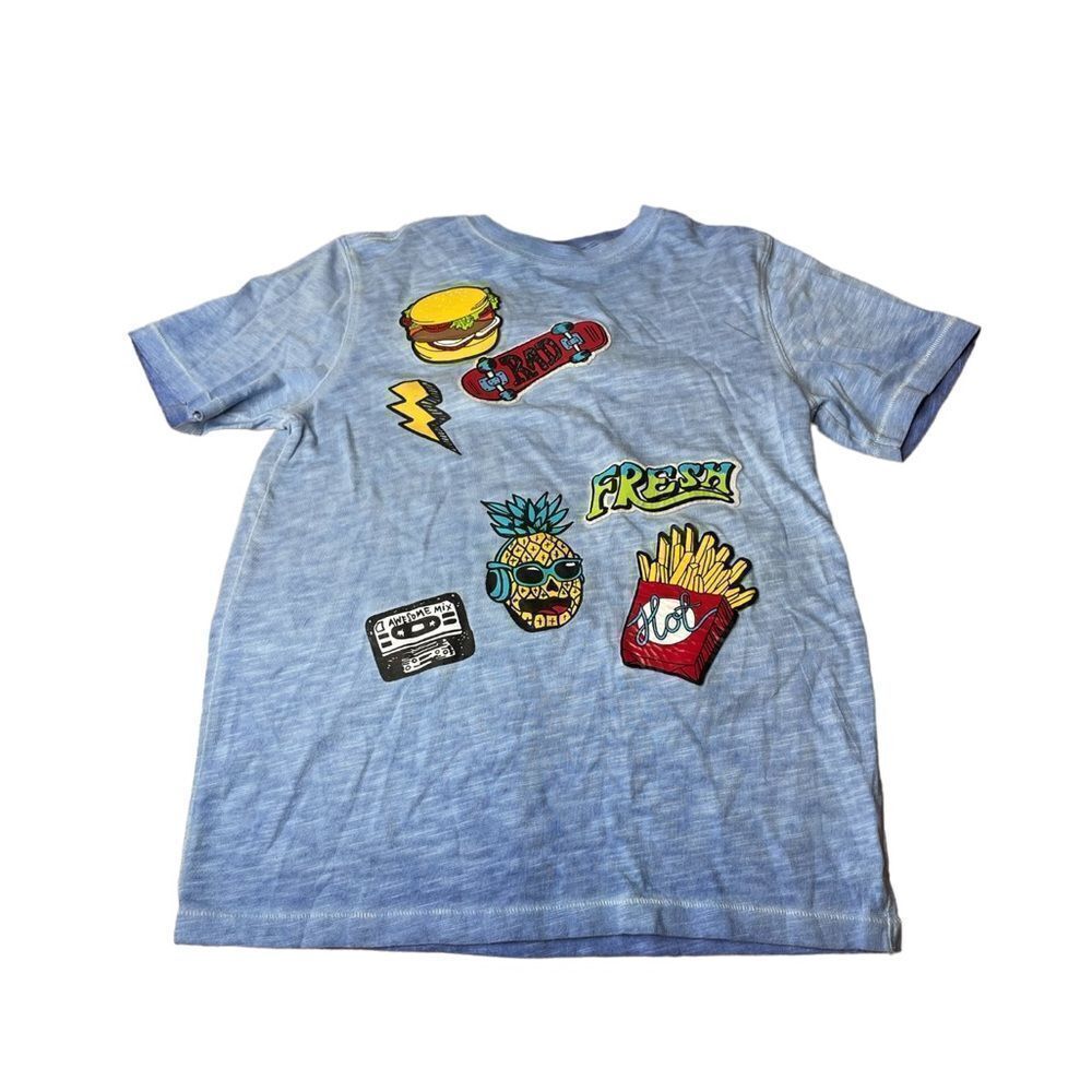 5 for $25🔥Wonder Nation Blue Short‎ Sleeve Graphic T-Shirt Large (10-12)
